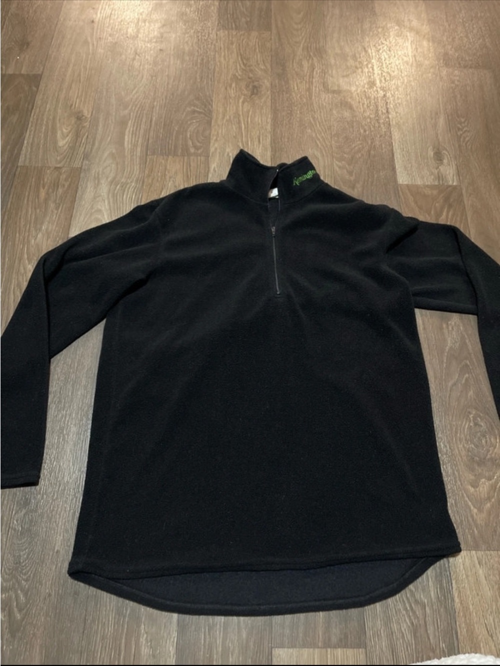 Remington Black Quarter-Zip Fleece Pullover with Green Logo
